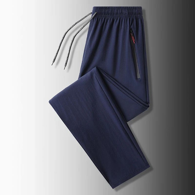 Casual pants men's versatile flat leg cropped pants straight leg pants new casual pants youth thin summer