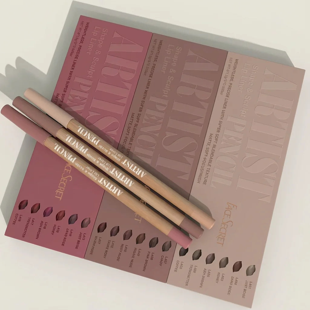6pcs Velvet Matte Lip Liner Pencils Set Long-Lasting Non-Drying Perfect for Lining Filling Lips Versatile for All Skin Types
