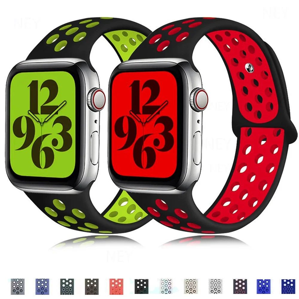 Sport strap For Apple Watch Band Ultra 49mm 44mm 45mm 38/40mm/41mm Silicone Pride Bracelet correa iWatch Series 8 7 6 4 5 3 9 SE