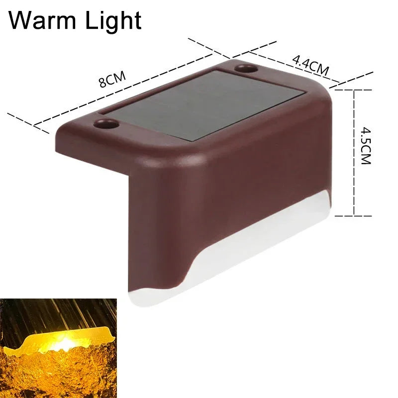 Solar Deck Lights Outdoor Step Lights Waterproof Led Solar Lights for Railing Stairs Fence Yard Patio and Pathway Plant lighting