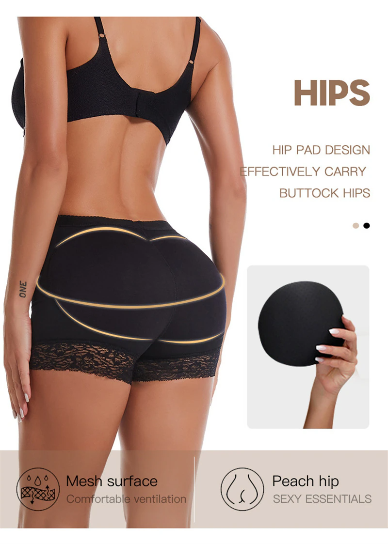 Booty Shaper Padded Underwear Panty-Women's Butt Lifter & Hip Enhancer