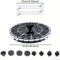 3.5W Outdoor Solar Fountain for Garden Water Indoor Pond Solar Fountain Pump Kit with 7 Nozzles Fountain Light 7 Color Bird Bath