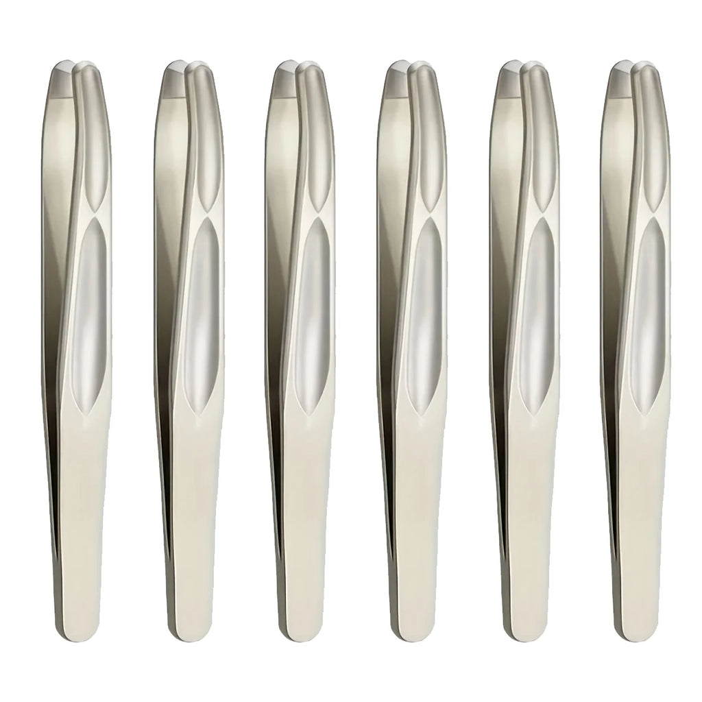 Premium Round Head Tweezers for Eyebrow & Facial Hair Removal Seamless Clips Short Hair Precision Beard Clip