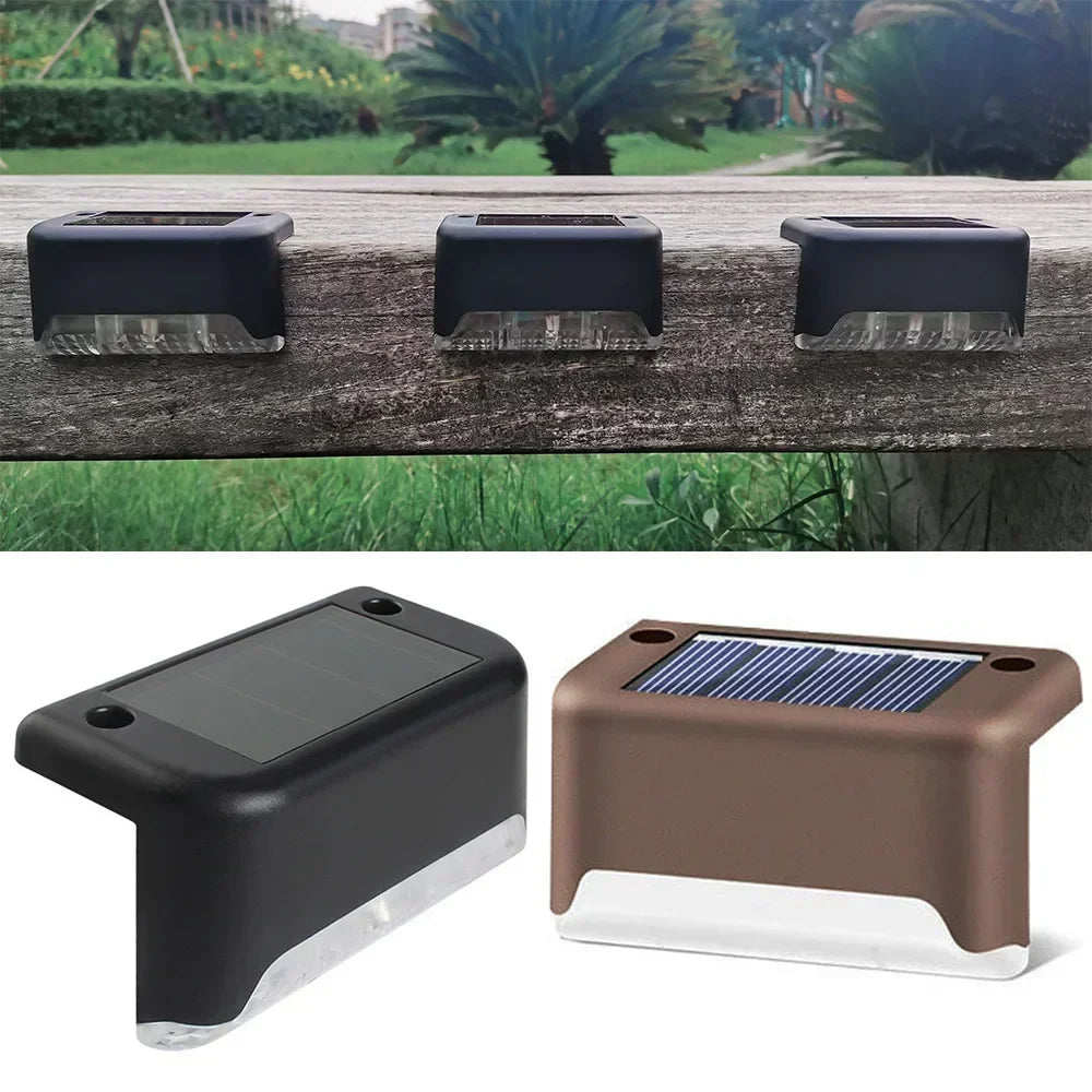 Solar Deck Lights Outdoor Step Lights Waterproof Led Solar Lights for Railing Stairs Fence Yard Patio and Pathway Plant lighting