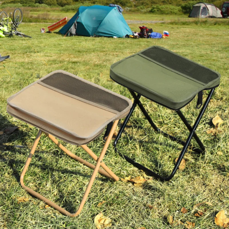 Folding stool for outdoor leisure, camping, and hiking fishing trips, convenient shoulder bag style portable stool for storage