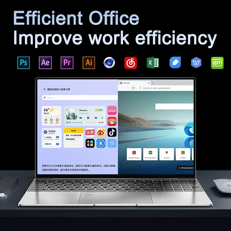 High Speed 15.6 Inch Notebook Computer Intel I9-9880H 32GB RAM 2TB SSD Ultra Slim Home Working Gaming Laptop Windows 11