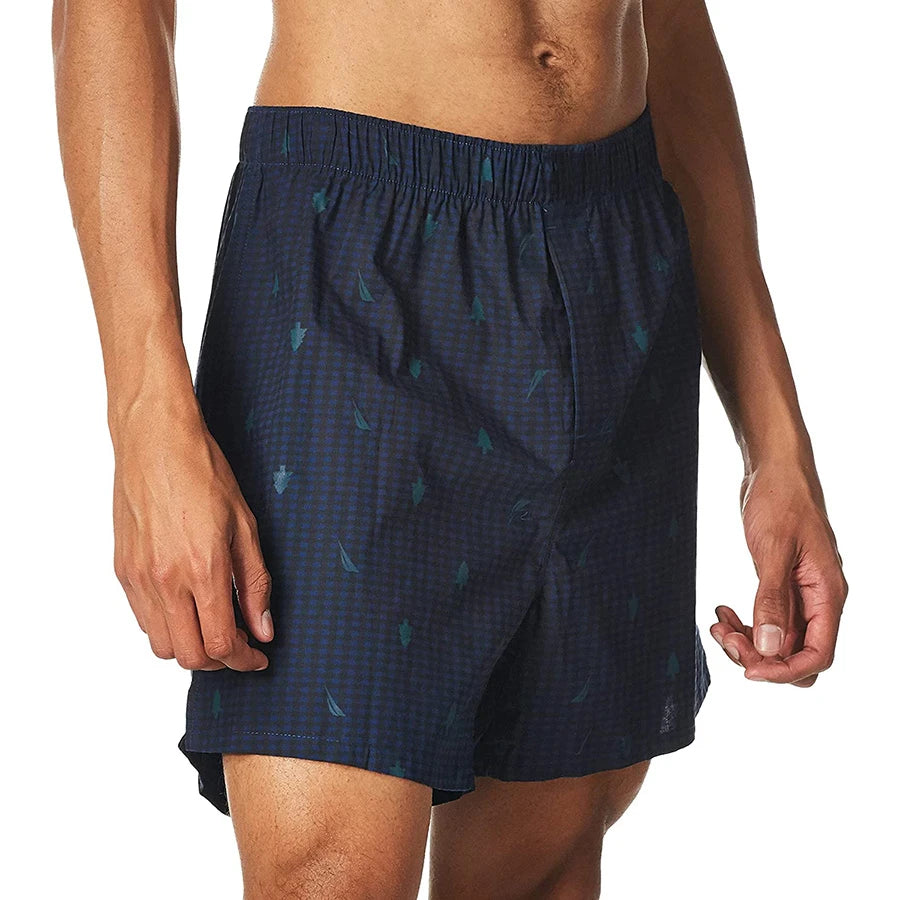 Summer Elastic Waist Custom Drawstring Mens Swim Shorts Anti-Uv Solid Polyester/Cotton Beach Swim Brief 1 Piece Front