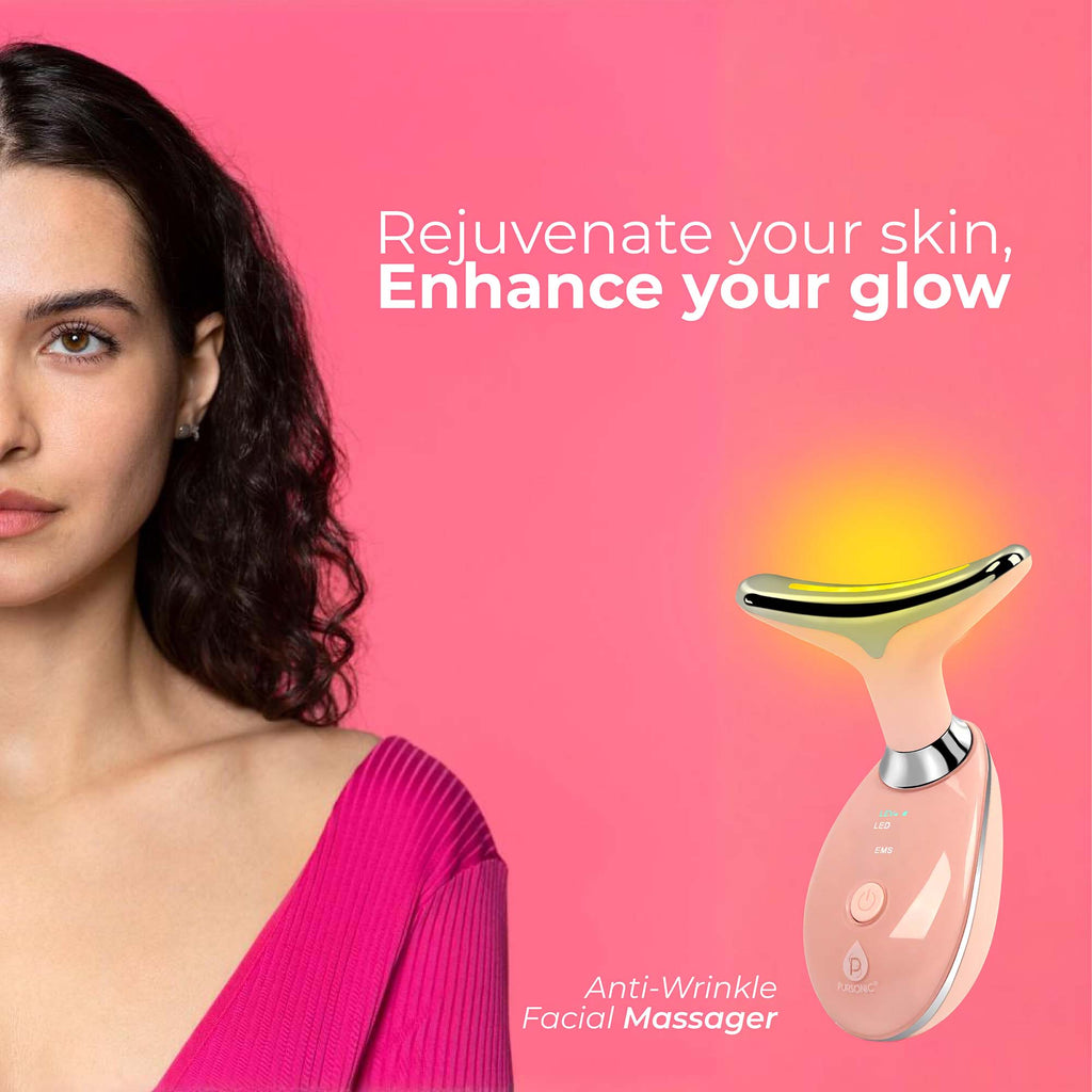 Pursonic Ultimate Glow Skincare Bundle – LED Therapy, Pore Vacuum, Anti-Aging Serums & More!