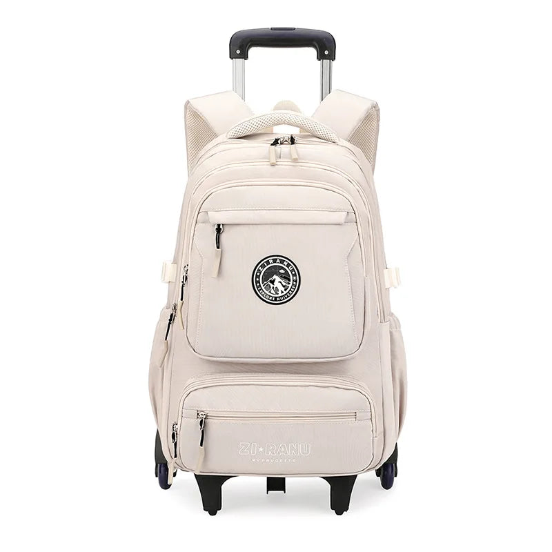 Wholesale Custom Unisex Children's Trolley Backpack Wheeled School Bag