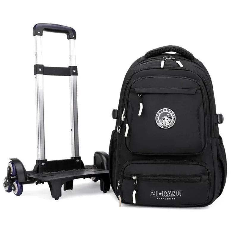 Wholesale Custom Unisex Children's Trolley Backpack Wheeled School Bag