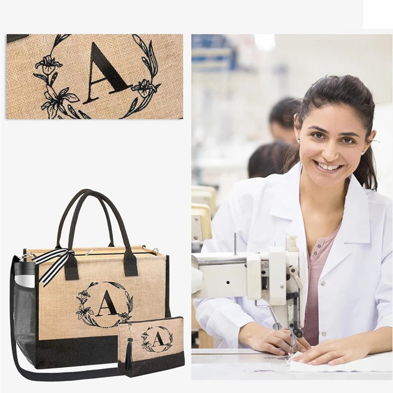 Wholesale Natural Eco Friendly Jute Burlap Tote Bag