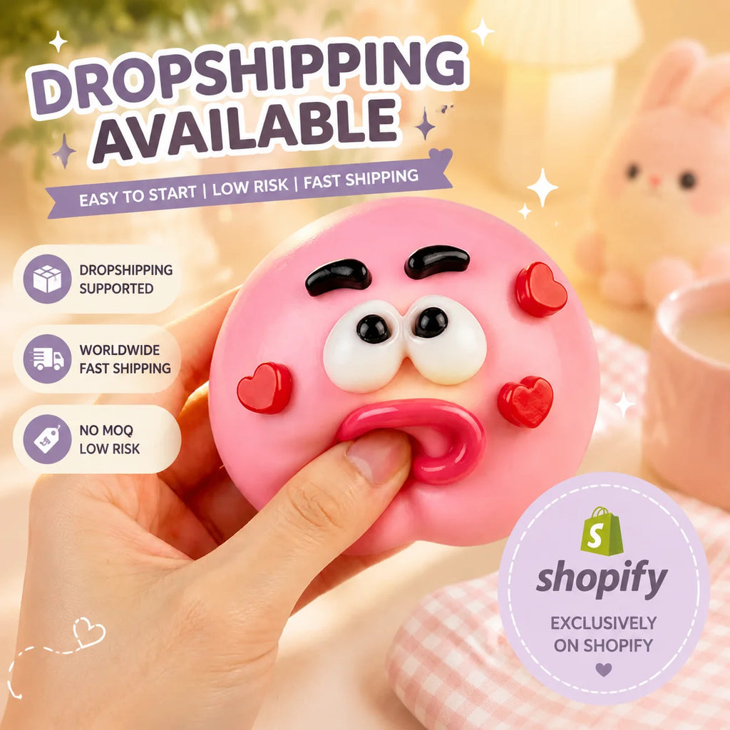 Cute Stress Relief Squishy Toy Soft Squeeze Emotional Decompression Toy for Kids & Adults Dropshipping No MOQ OEM