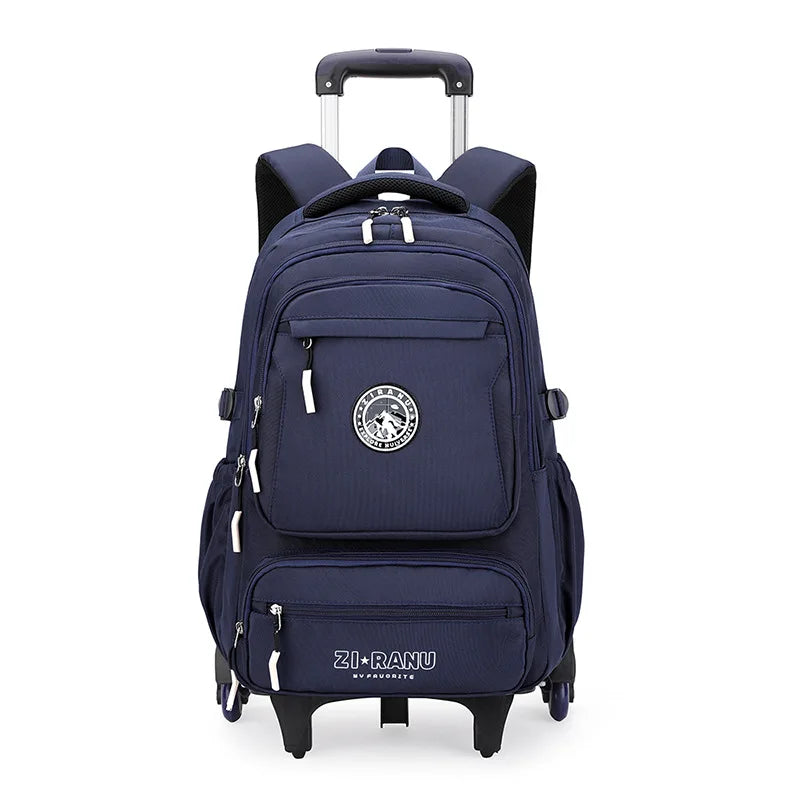 Wholesale Custom Unisex Children's Trolley Backpack Wheeled School Bag