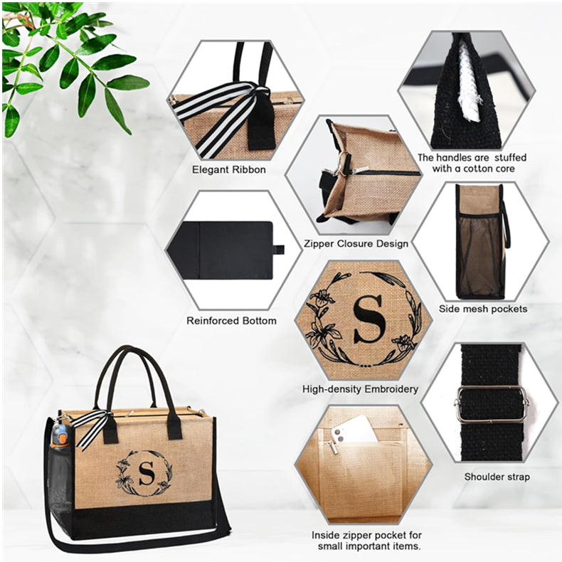 Wholesale Natural Eco Friendly Jute Burlap Tote Bag
