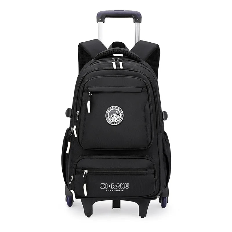 Wholesale Custom Unisex Children's Trolley Backpack Wheeled School Bag