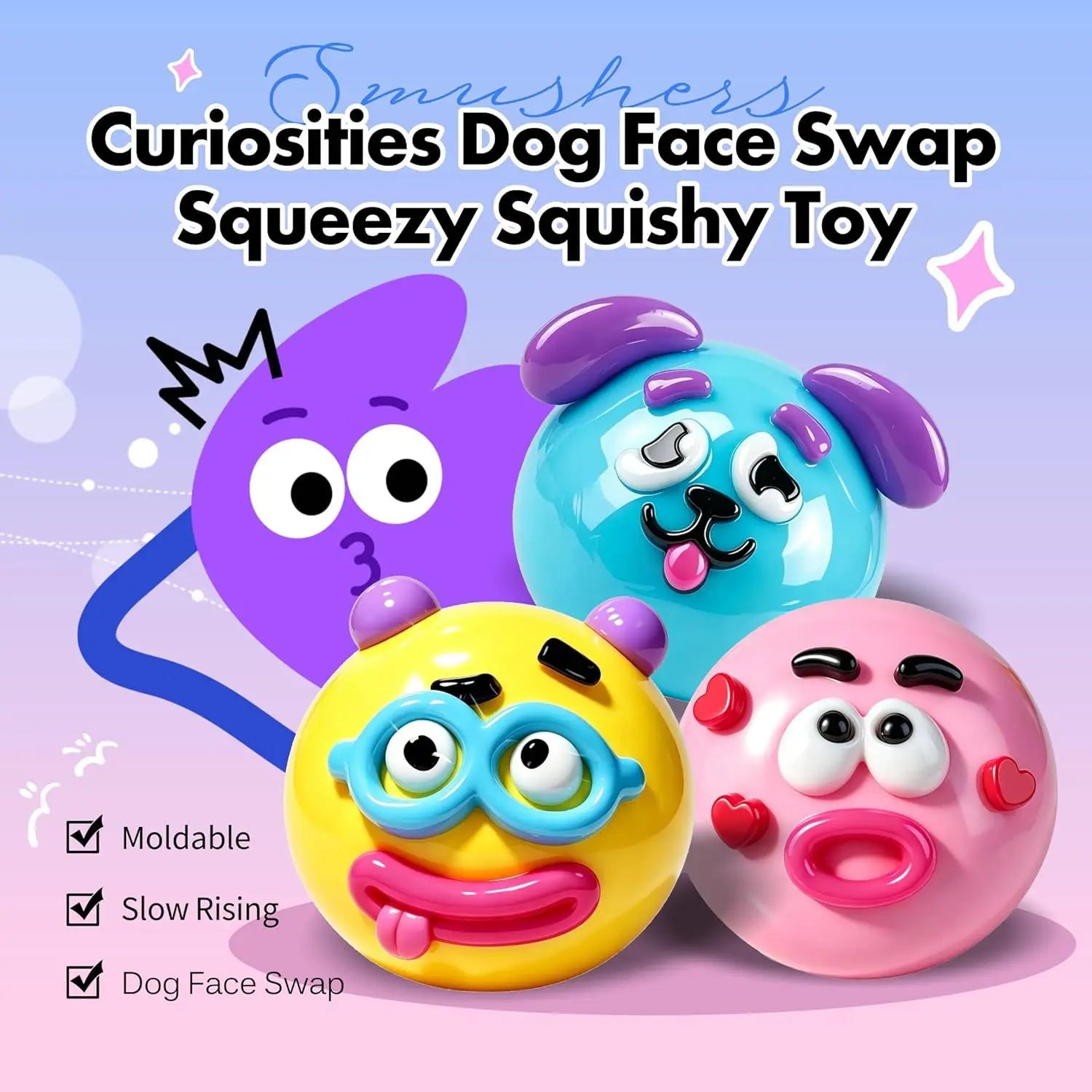 Cute Stress Relief Squishy Toy Soft Squeeze Emotional Decompression Toy for Kids & Adults Dropshipping No MOQ OEM