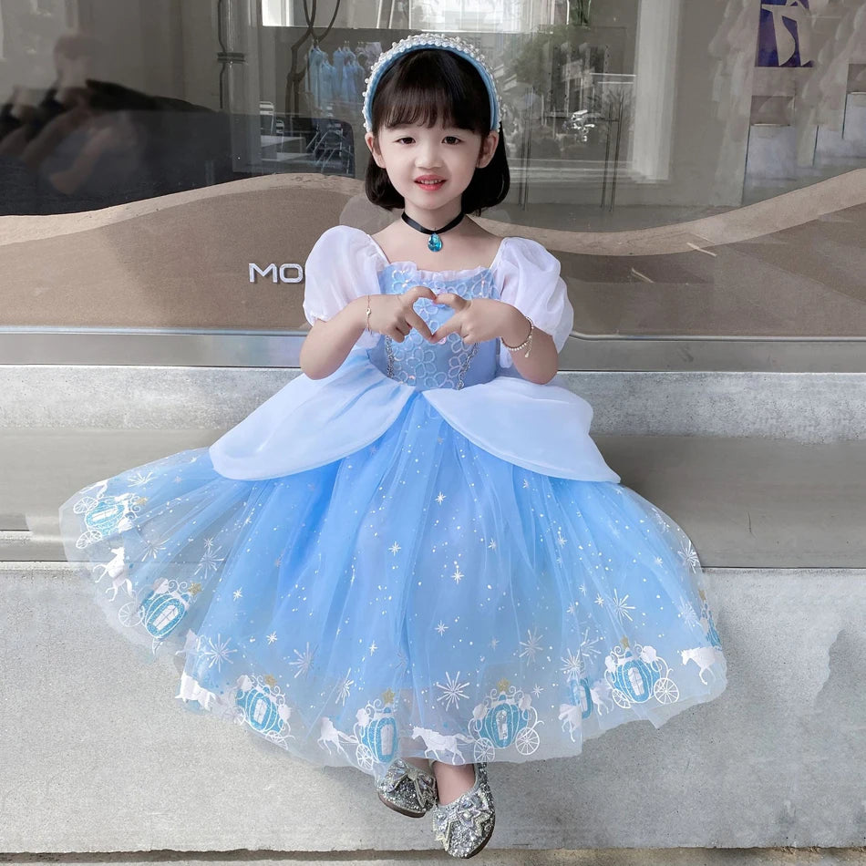 Girls Halloween Cinderella Princess Dress