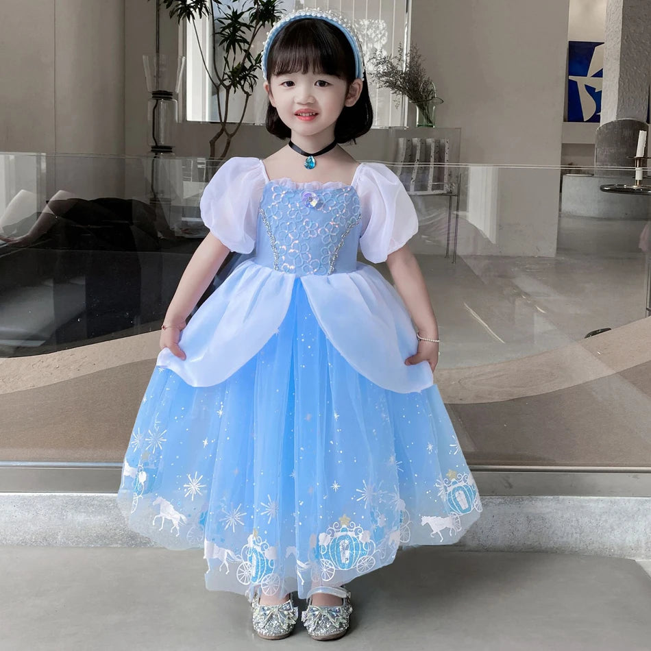 Girls Halloween Cinderella Princess Dress