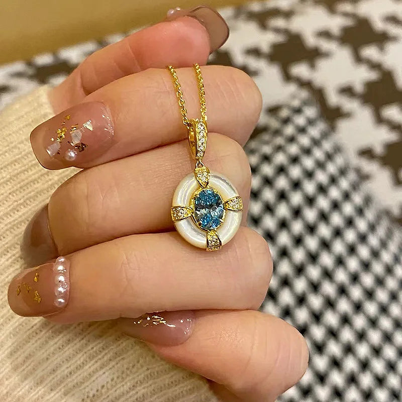 Classic blue jewelry set