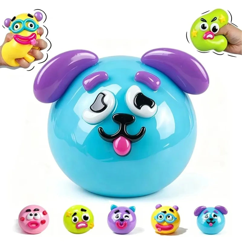 Smushers Squishy, Curiosities Dog Face Swap Squishy Toy, Soft Moldable Cute Slow Rise Squeeze Toy, Relaxing Sensory