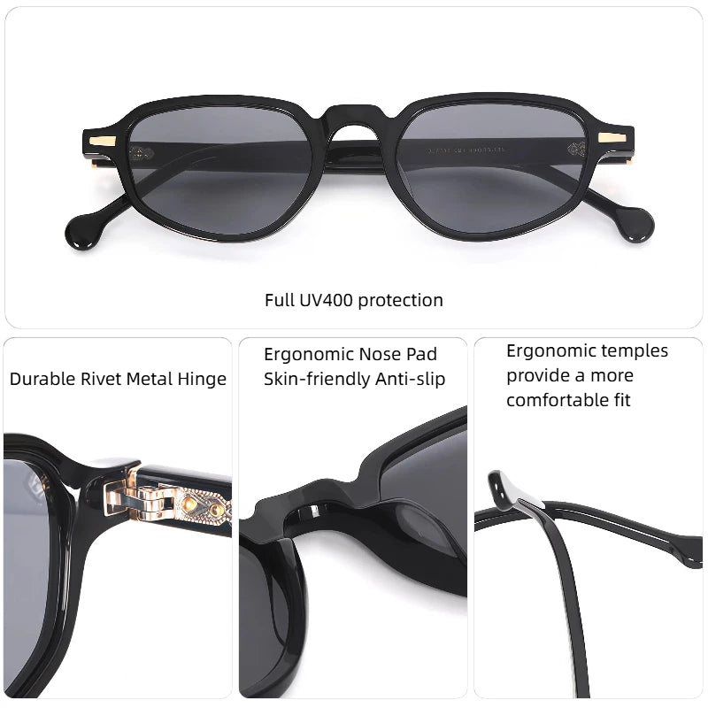 LumoGaze Retro UV400 Fashion Handmade Women's Sunglasses