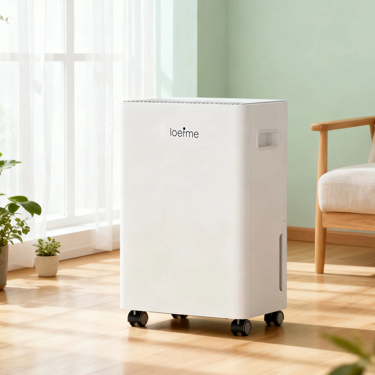 LOEFME 10L Dehumidifier with Auto Humidity Sensor, 24H Timer, 3 Modes for Home, Continuous Drainage Digital Display, Dryer Mode