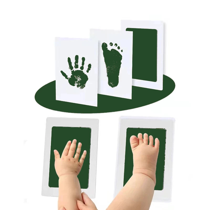 Newborn Baby DIY Hand And Footprint Kit Ink Pads Photo Frame