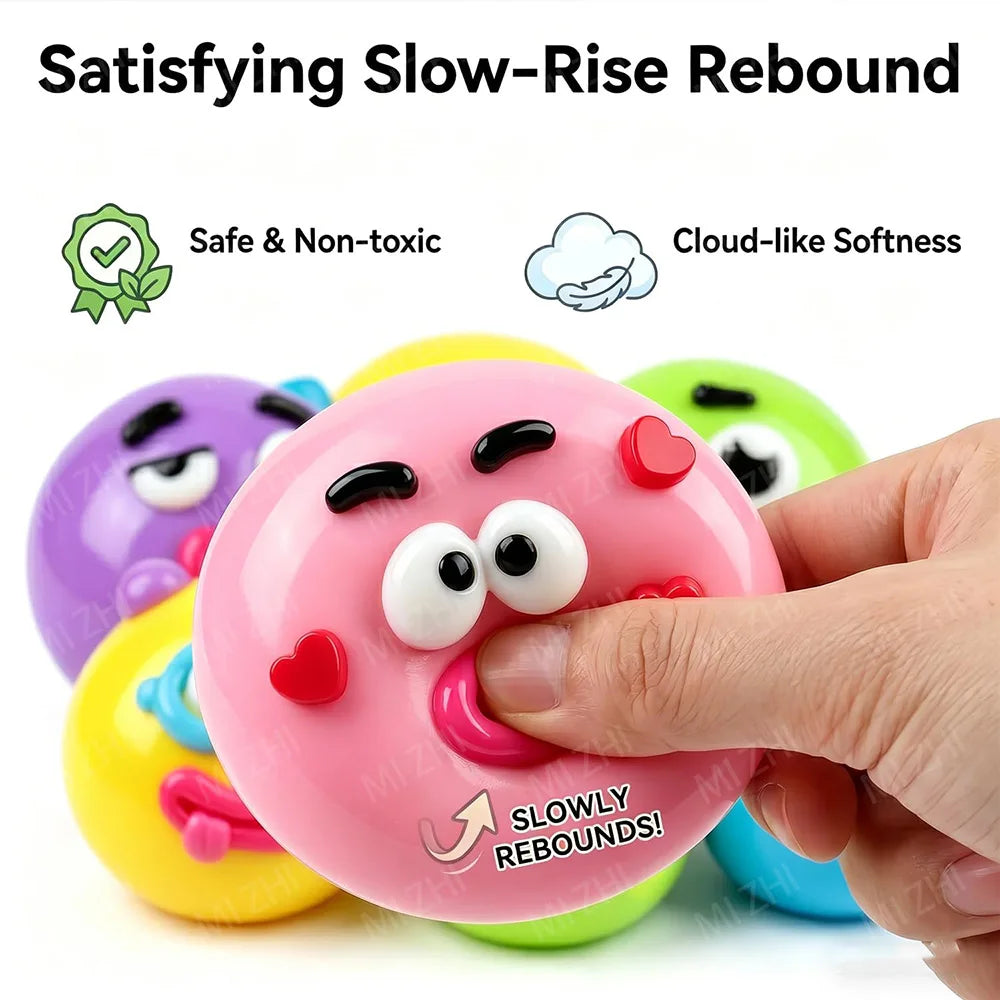 5Pack Smushers Face Squishy Toy Face Swap Squishy Toy Soft Taba Moldable Cute Slow Rise Squeeze Toy Relaxing Sensory
