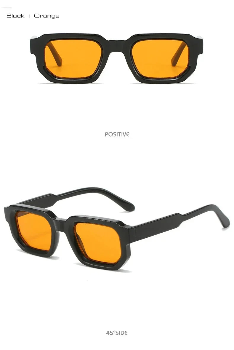 Fashion Blue Square Sunglasses For Women Men Retro Luxury Designer Clear Lens Sun Glasses Shades UV400 Eyeglasses