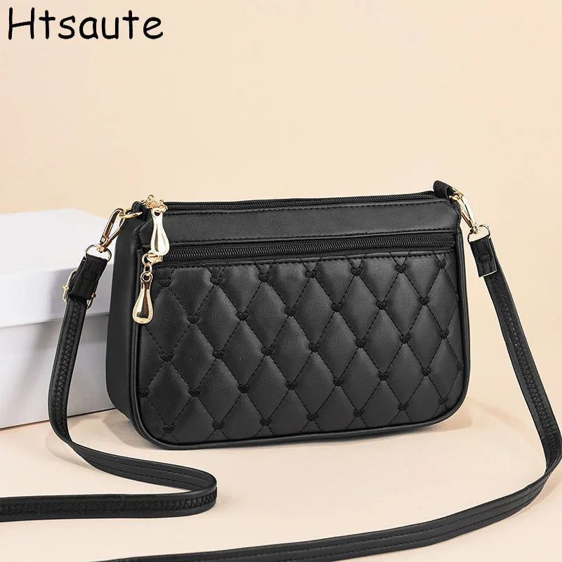 Fashion Mini Shoulder Bags for Women Solid Color Leather-Female Crossbody Bag
