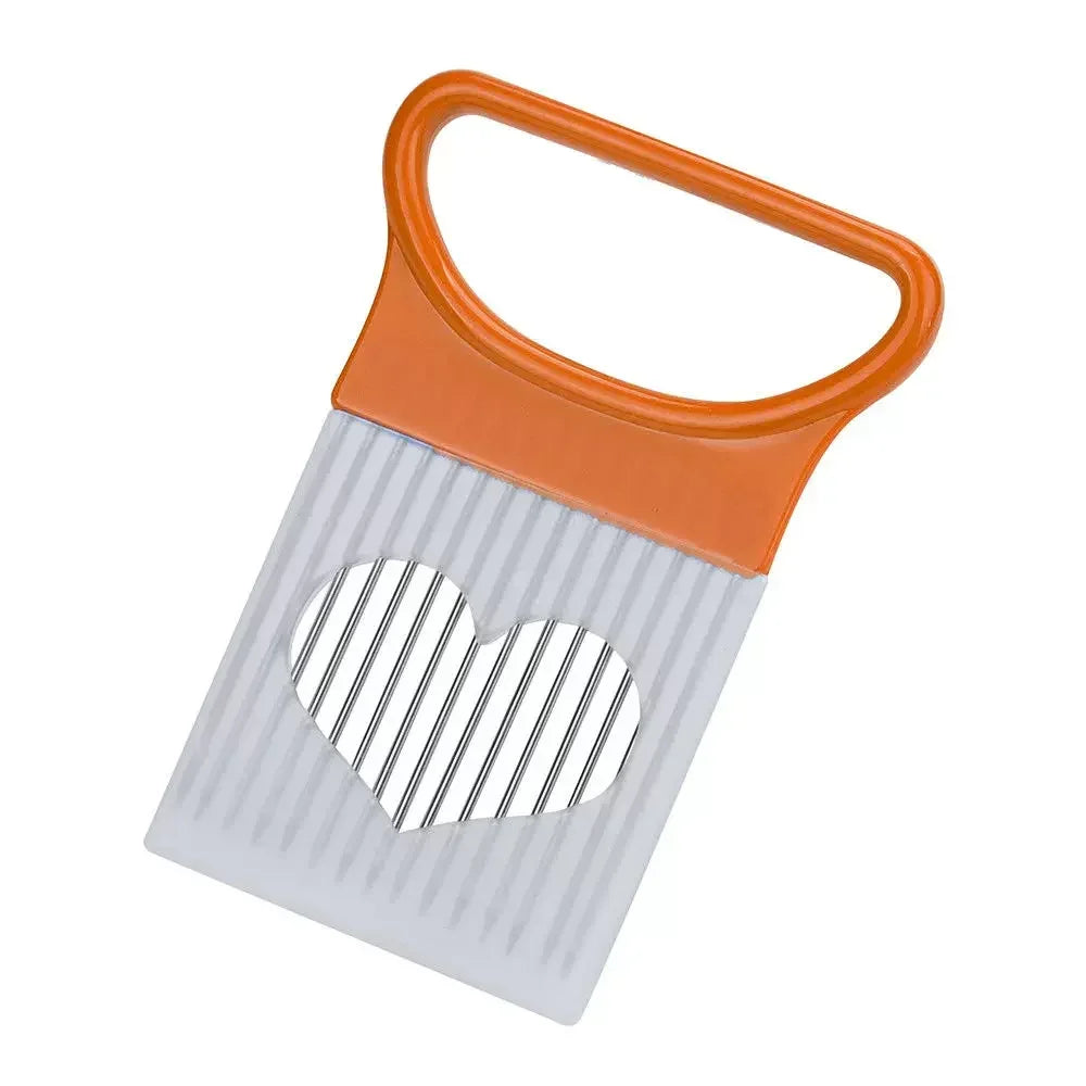 Effortlessly Slice Onions with this 1pc Colorful Onion Slicer Kitchen stainless steel potato chip onion holder