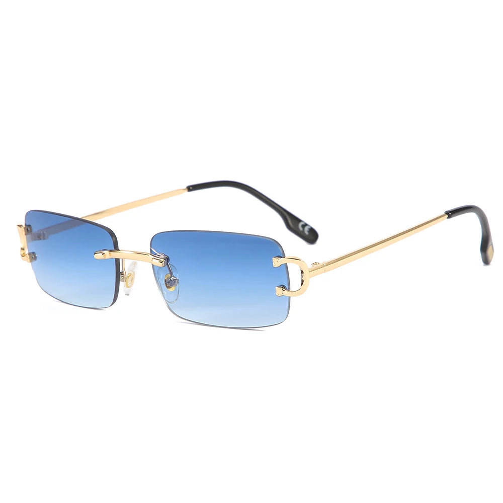 Metal Sunglasses-Vintage Square Frame