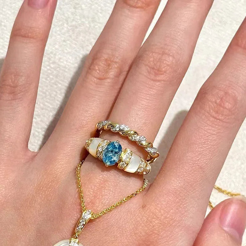 Classic blue jewelry set