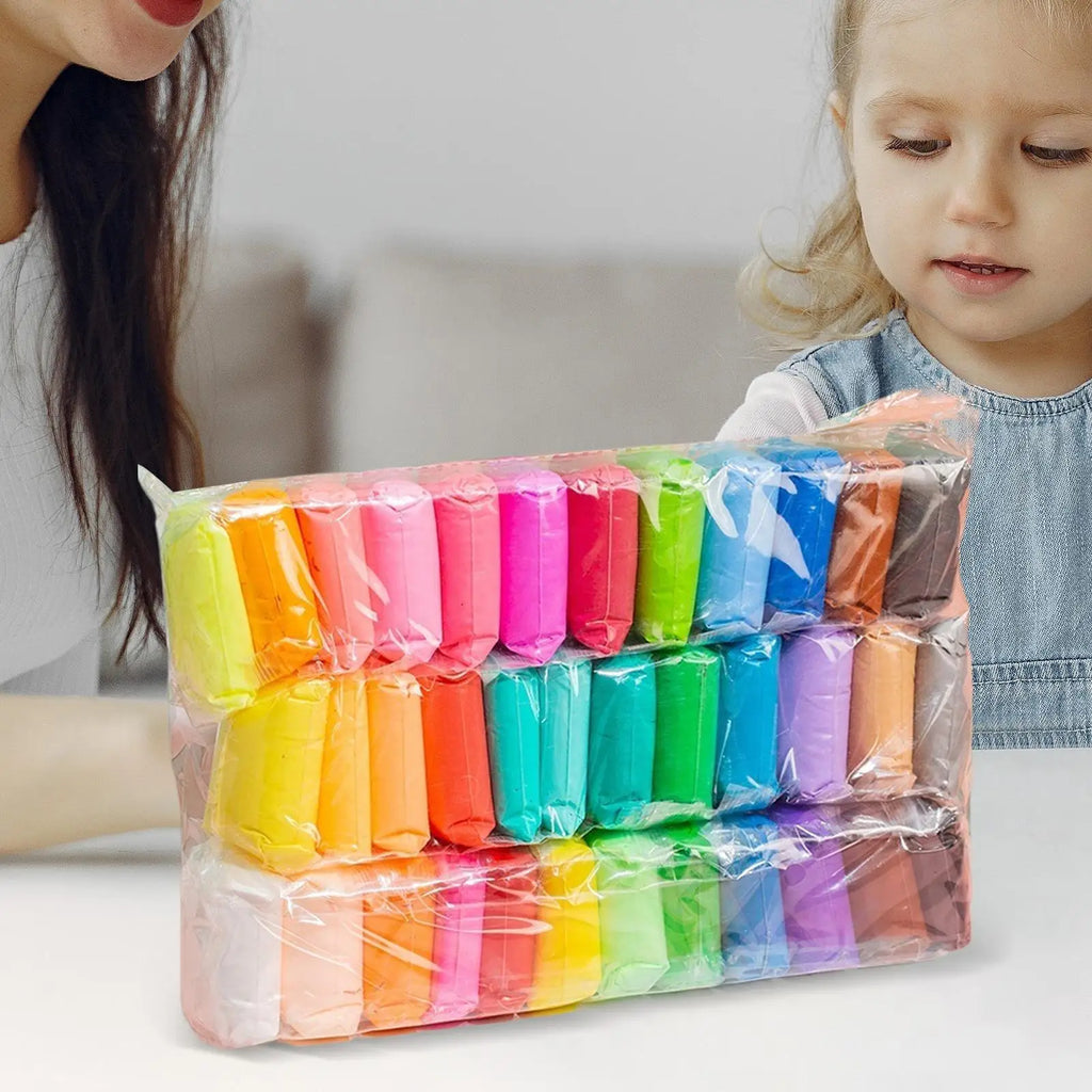 12/24/36 Colors Air Dry Clay Super Light Modeling Clay DIY Crafts with Tools Soft Creative Educational Toys for Kids Gifts