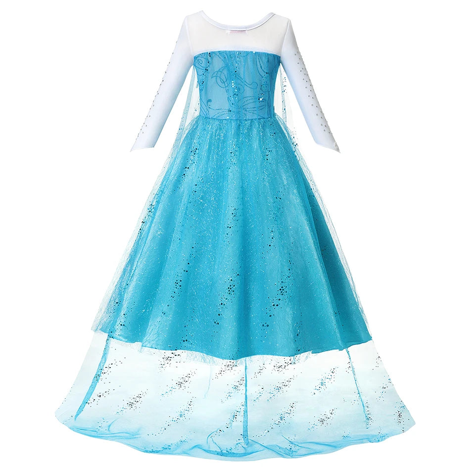 Queen Elsa Anna Costume Girls Princess Dress Toddler Halloween