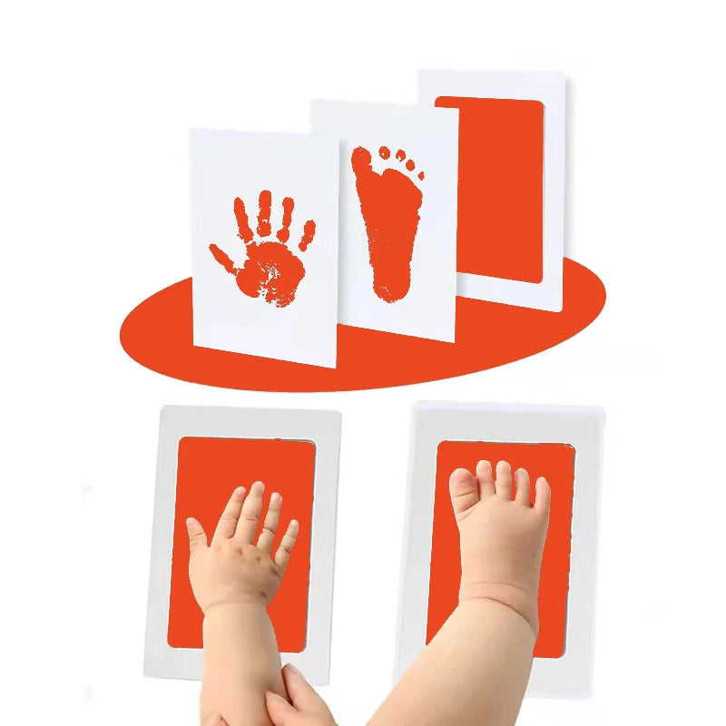 Newborn Baby DIY Hand And Footprint Kit Ink Pads Photo Frame