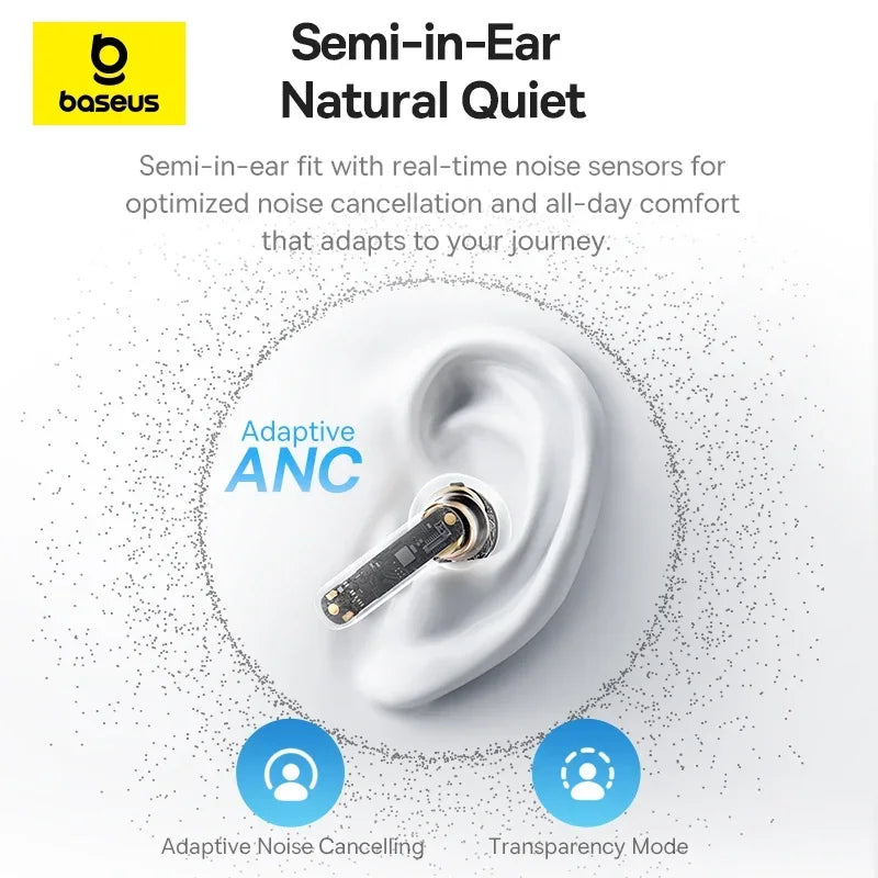 Baseus Bass BS1 NC -40dB Realtime Adaptive ANC Wireless Earbuds