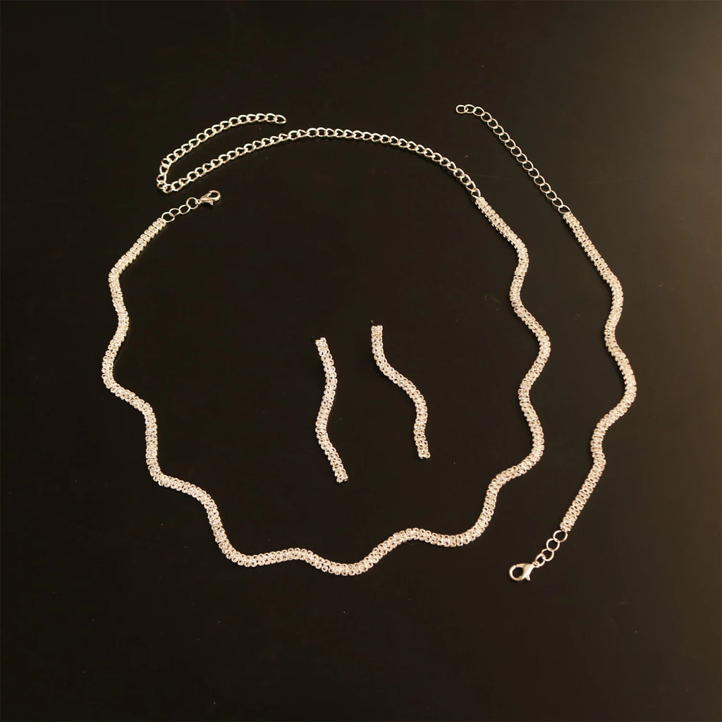 Luxury Wedding Jewelry Set: Necklace, Bracelet and Earring Set
