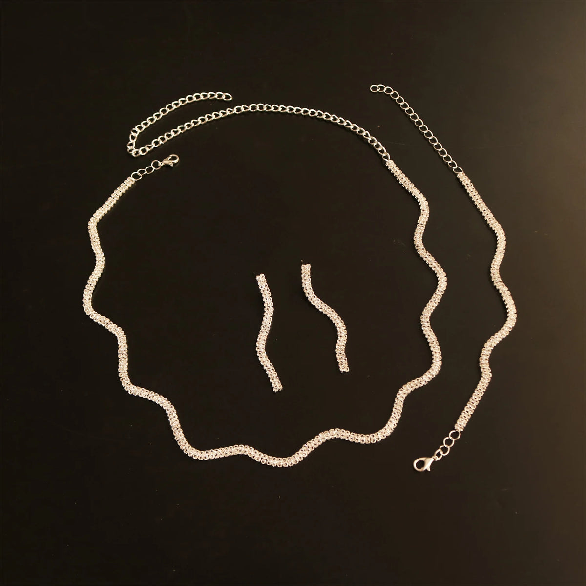 Luxury Wedding Jewelry Set: Necklace, Bracelet and Earring Set