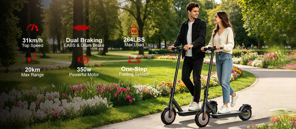 AOVOPRO Electric Scooter Smart Electric Scooter Maximum Speed: 19 miles per hour 350W Motor Range Per Charge-10 Miles
