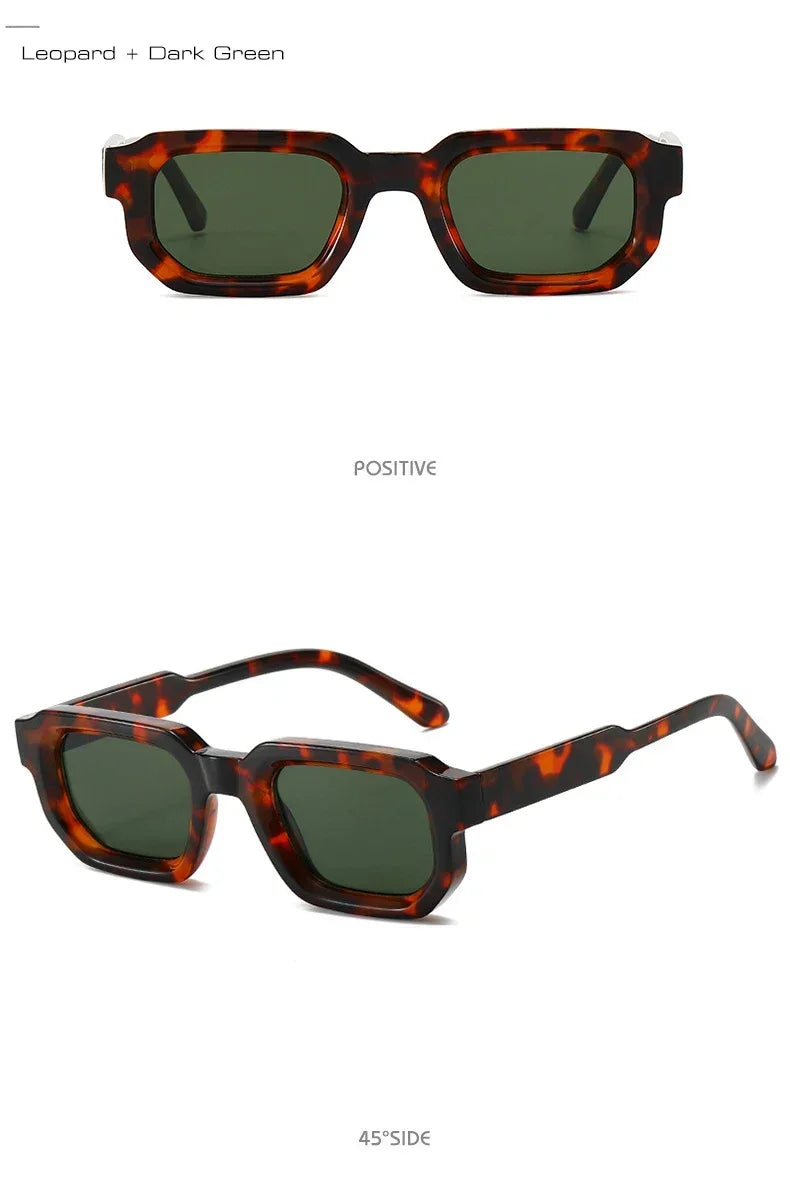Fashion Blue Square Sunglasses For Women Men Retro Luxury Designer Clear Lens Sun Glasses Shades UV400 Eyeglasses