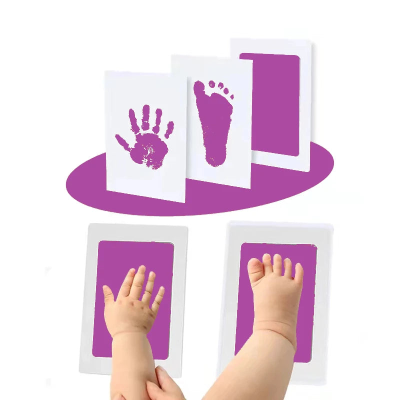 Newborn Baby DIY Hand And Footprint Kit Ink Pads Photo Frame