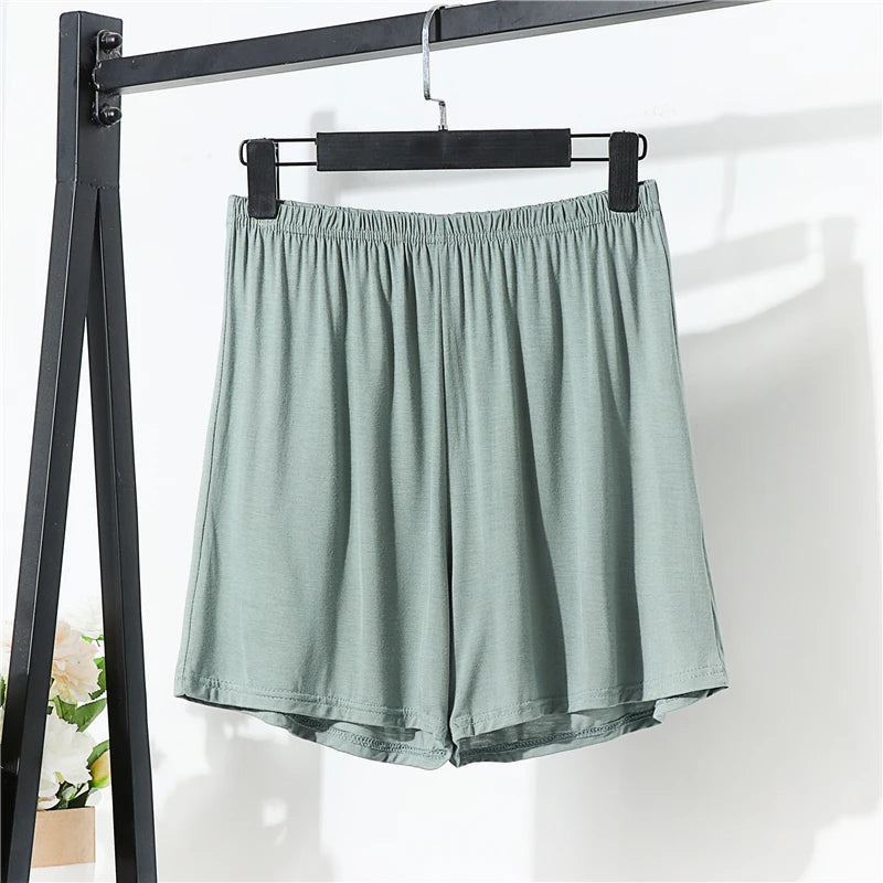 Loose Elastic Waist Modal Women's Shorts Summer plus Size Comfortable Home Casual Wide Leg Pants High Waist Thin Fabric