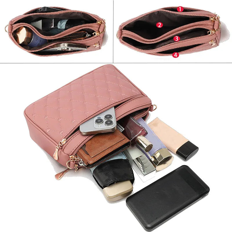 Fashion Mini Shoulder Bags for Women Solid Color Leather-Female Crossbody Bag