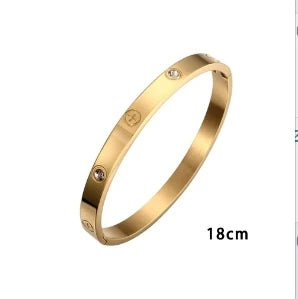 Beads Punk Gold Plated Thick Textured Open Bracelet Bangle for Women and Men