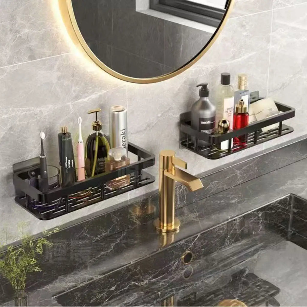 Bathroom Shelf-No Drill Wall Mounted Shampoo Bottle Shower Corner Rack