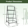 A-Shaped Metal Garden Trellis Climbing Plants Arch Outdoor Vine Plants Support with Netting