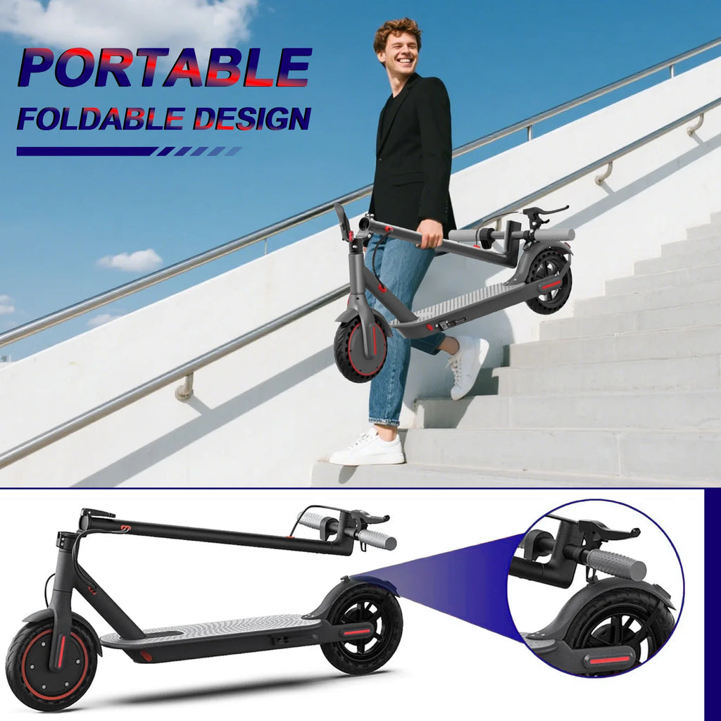 ATSANT i6 350W Electric Scooter 16Miles Long Range 19.3MPH Dual Brakes 8.5Inch Solid Tires Foldable Commuting EScooter for AdulT