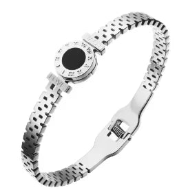 Beads Punk Gold Plated Thick Textured Open Bracelet Bangle for Women and Men