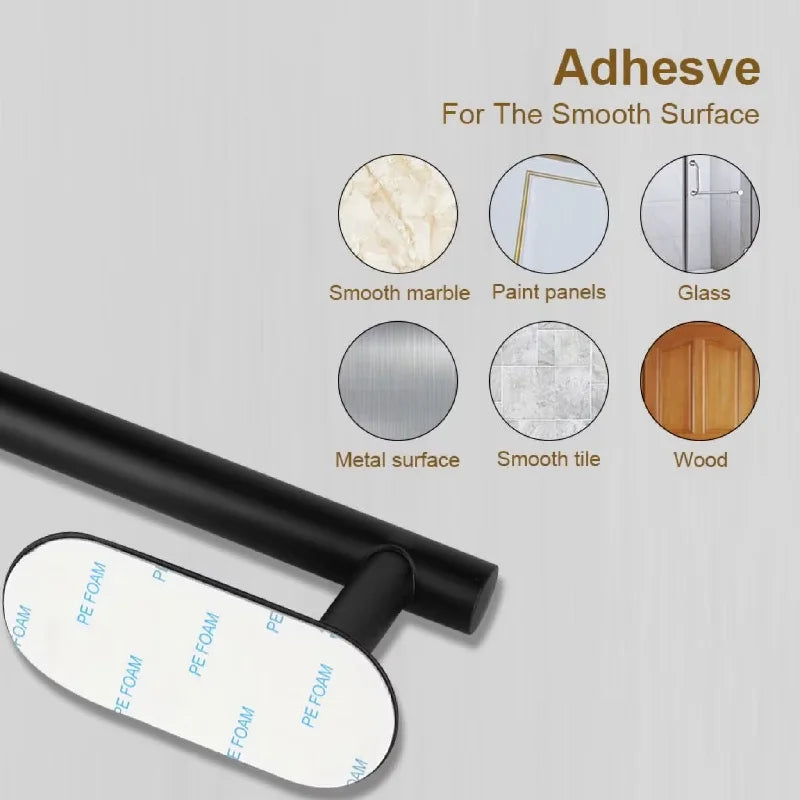 Stainless Steel Toilet Paper Holder, No Drill Wall Mount Tissue Roll Holder for Bathroom, Self Adhesive, Rustproof